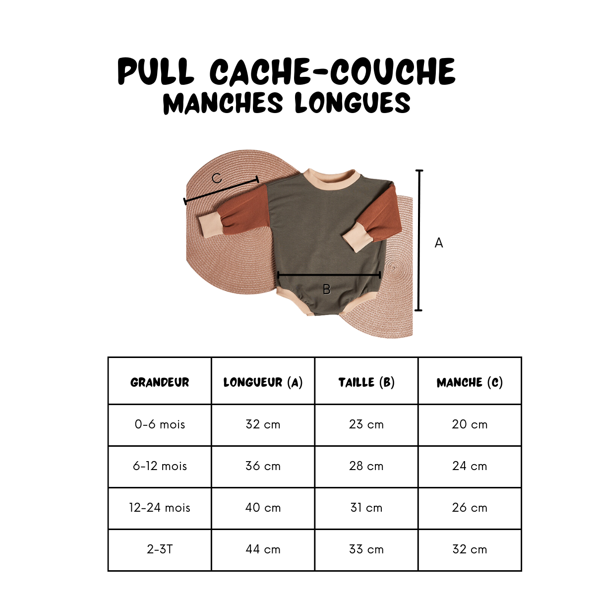Pull Cache-Couche - Zeppelins Bleus - 6-12 mois