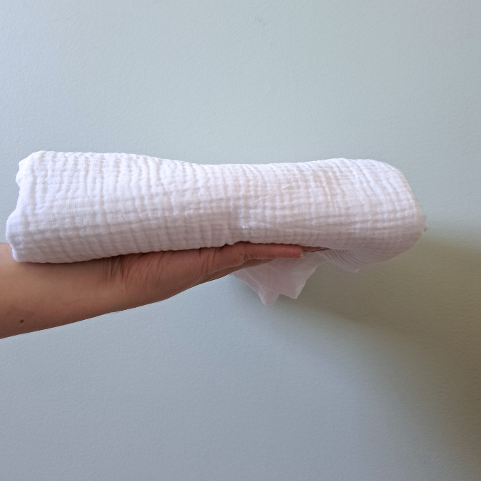Mousseline coton au mètre blanc
