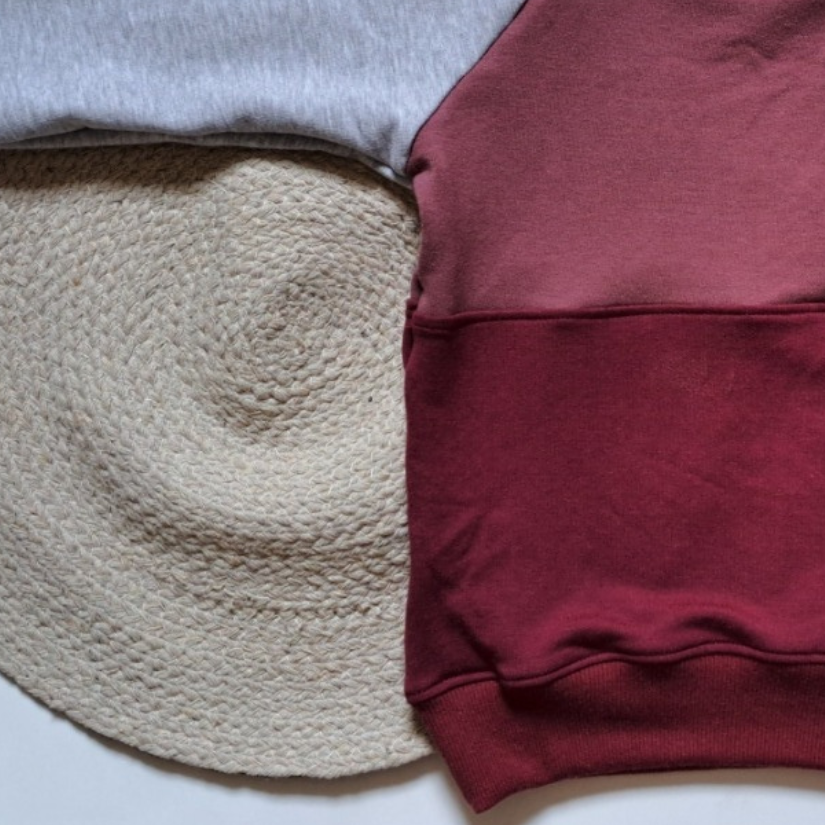 Chandail Raglan Colorblock Rose