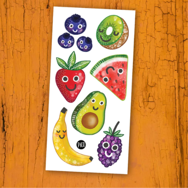 Tatouages temporaires - Fruits en Folie