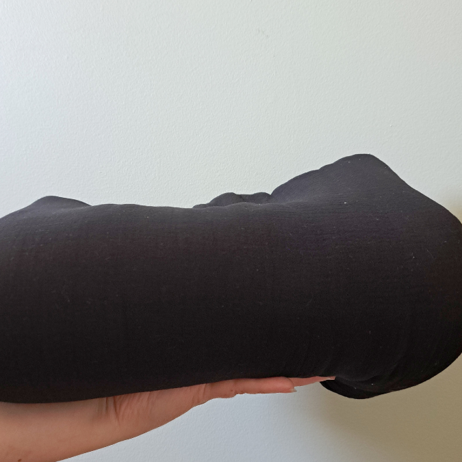 Mousseline de coton au mètre couleur noire