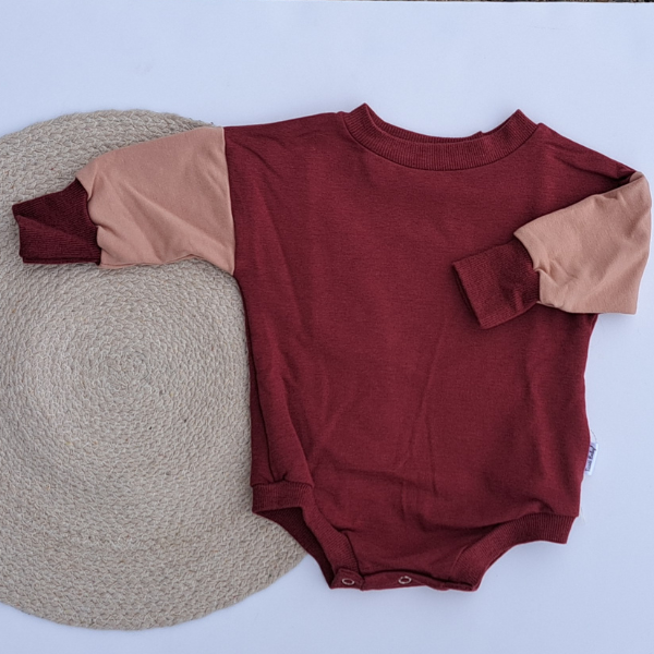 Pull Cache-Couche Colorblock Bourgogne