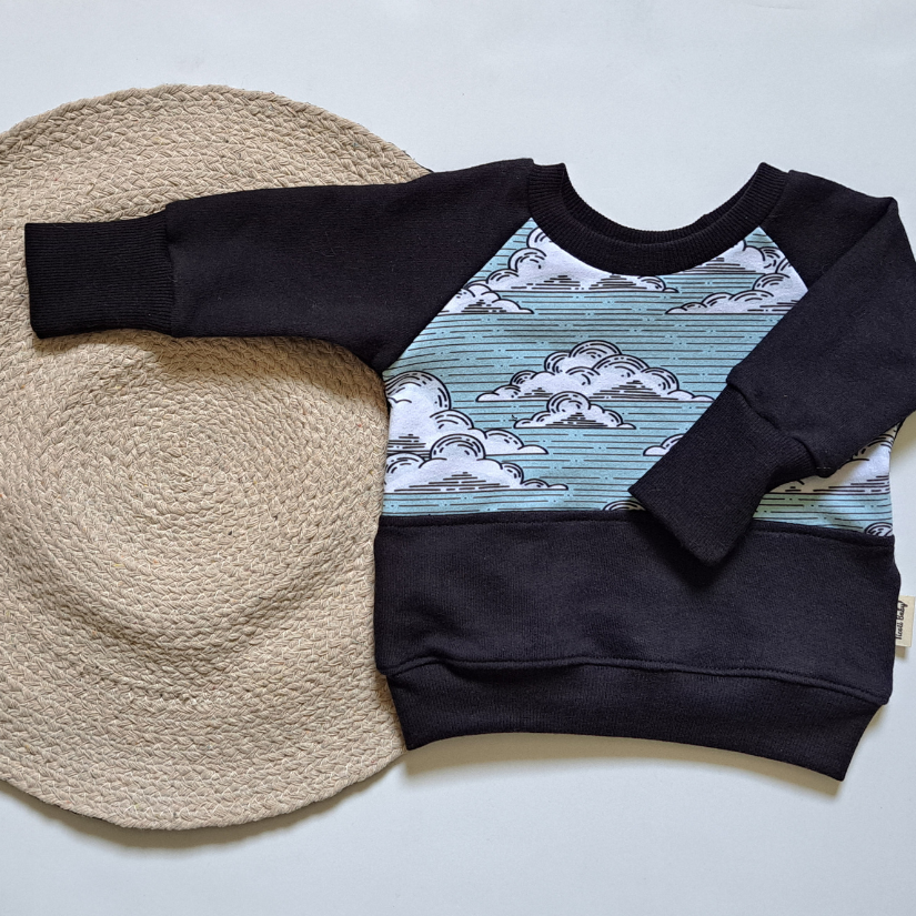 Chandail Colorblock Nuages Noir