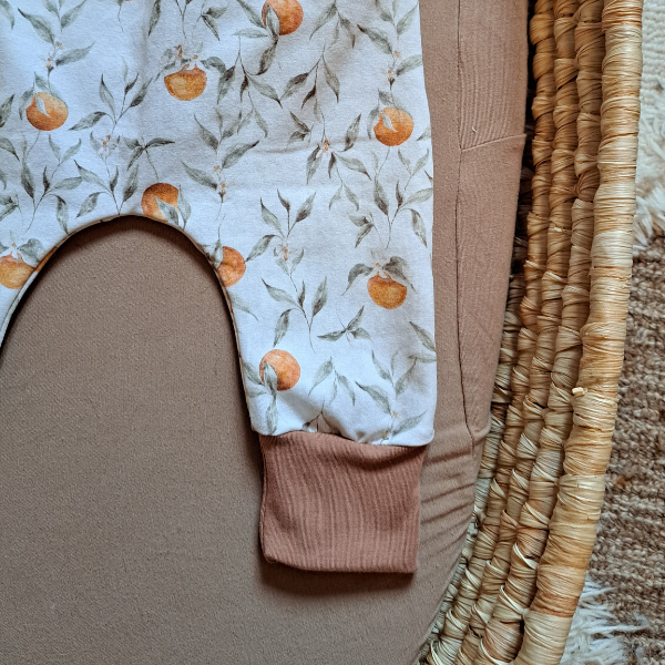 Pantalon évolutif Confort - Douces Oranges - 0-6 mois
