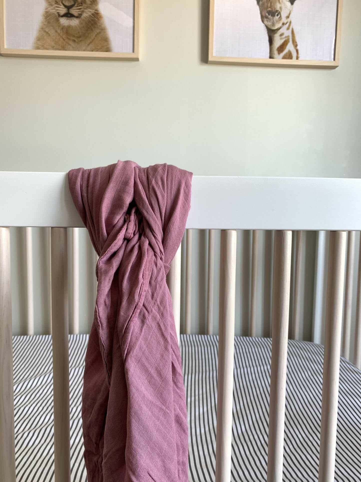 Mousseline pour bébé de bambou et coton Vieux Rose