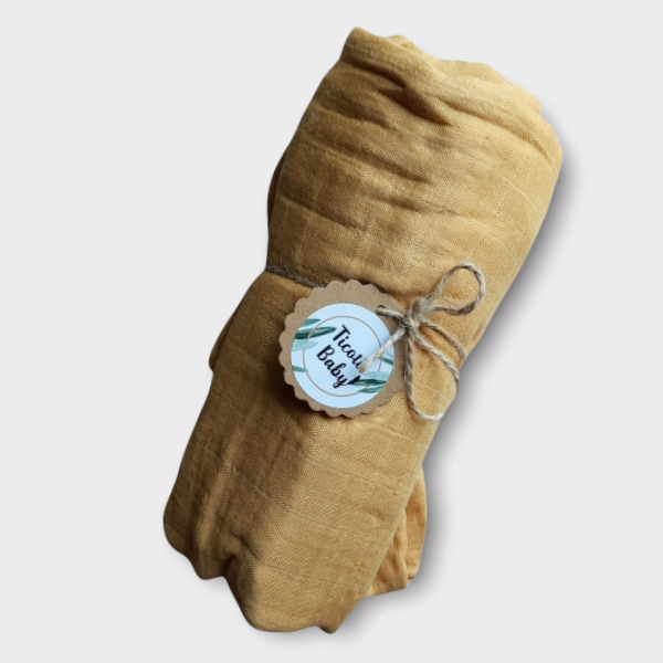 Mousseline pour bébé de bambou et coton - Miel