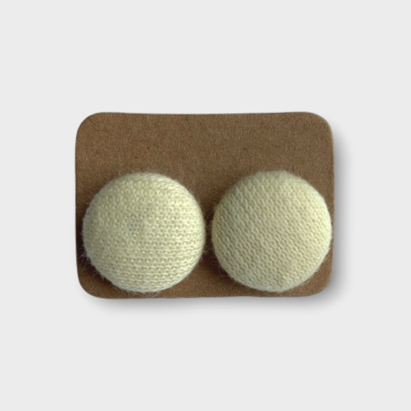 Petites boucles d'oreilles boutons - Jaune Soleil