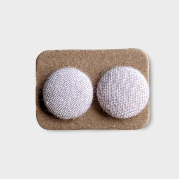Petites boucles d'oreilles boutons - Rose Blush