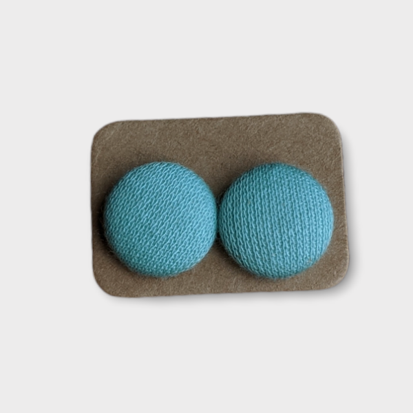 Petites boucles d'oreilles boutons - Menthe