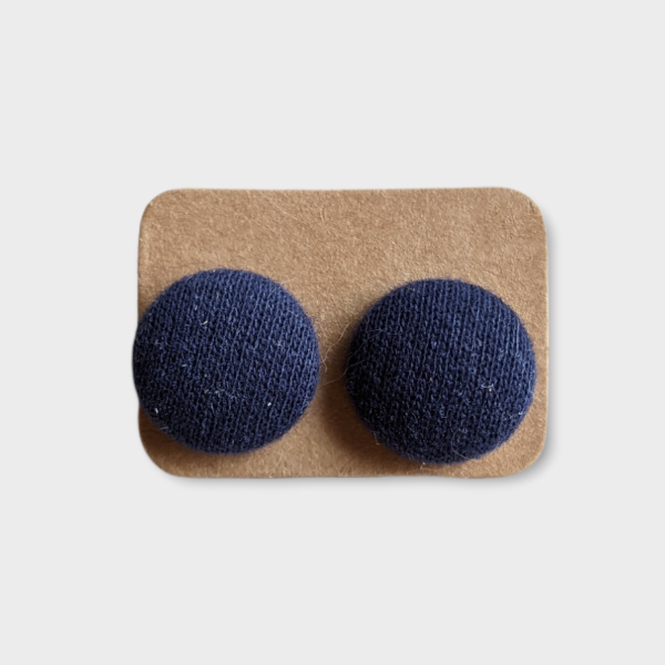 Petites boucles d'oreilles boutons - Marine