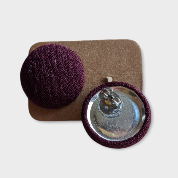 Boucles d'oreilles boutons - Bourgogne