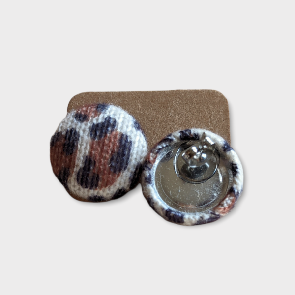 Boucles d'oreilles boutons - Leopard