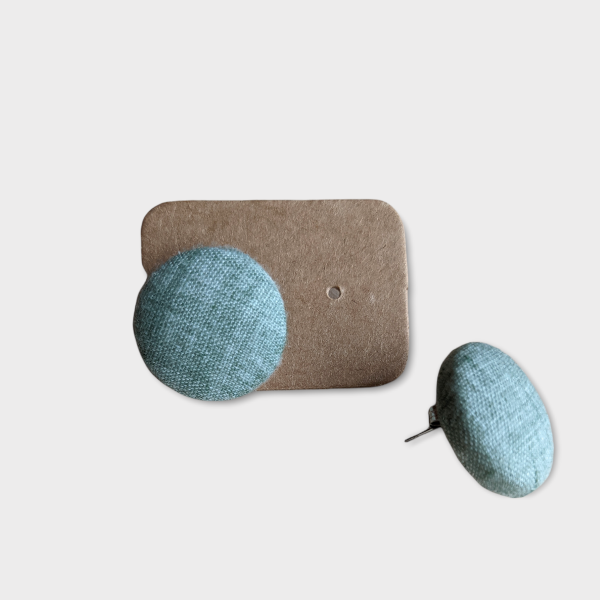 Boucles d'oreilles boutons - Eucalyptus