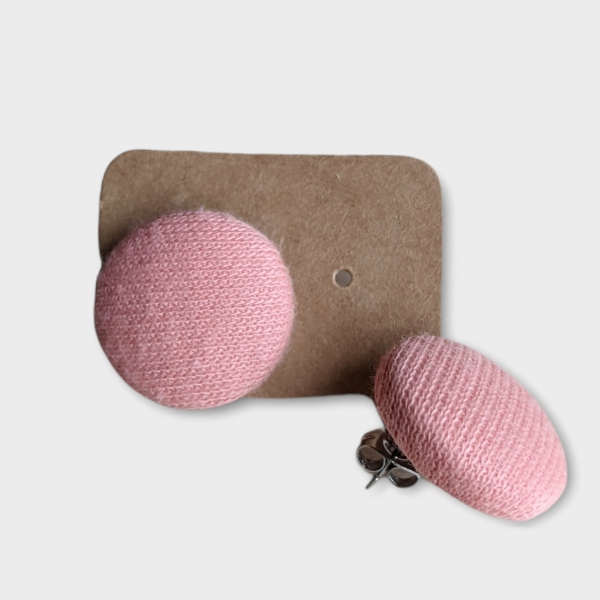 Boucles d'oreilles boutons - Peach Fuzz