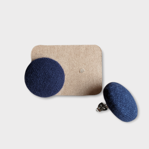 Boucles d'oreilles boutons - Marine