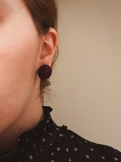 Boucles d'oreilles boutons - Peach Fuzz