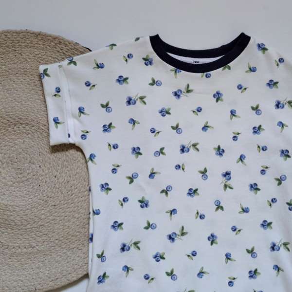 Barboteuse été avec joli motifs de bleuets