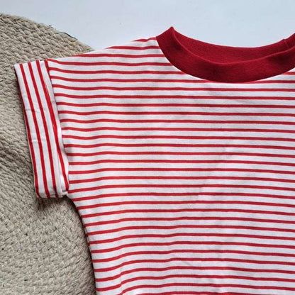 Body pour bébé ligné rouge