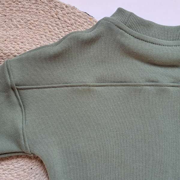 Chandail à manches longues pour garçon et fille de couleur vert