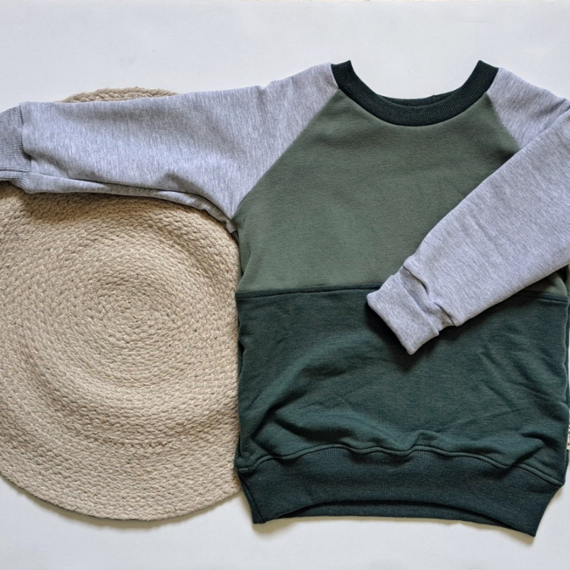Chandail Manches Longues Raglan Vert