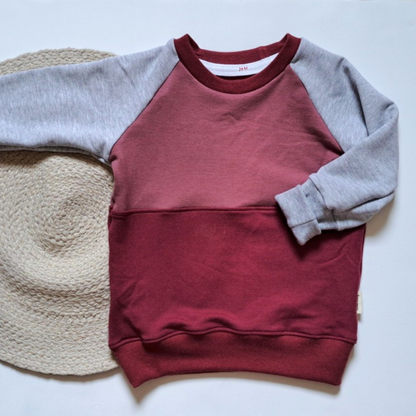 Chandail Raglan Colorblock Rose