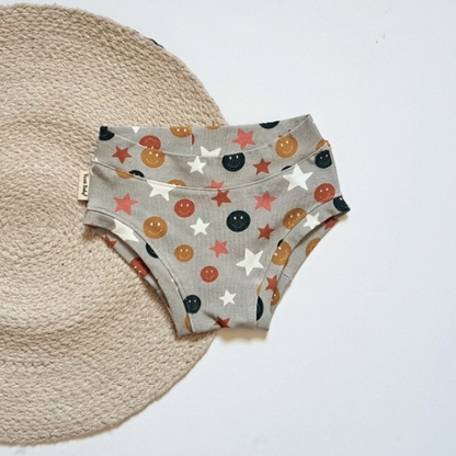 Culotte pour enfant hypersensible avec des bonhommes souriants, mignons pour une fille ou un garçon