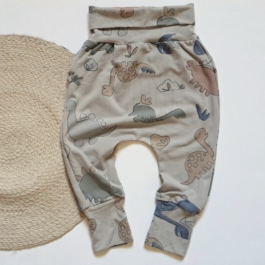 Pantalons évolutifs avec des motifs de dinosaures en rayonne de bambou