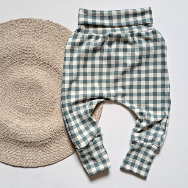 Pantalons évolutifs Noel avec motif Gingham Vert