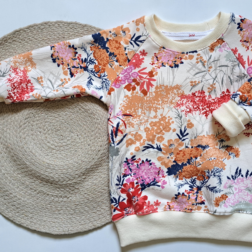 Chandail Raglan Fleurs des Champs