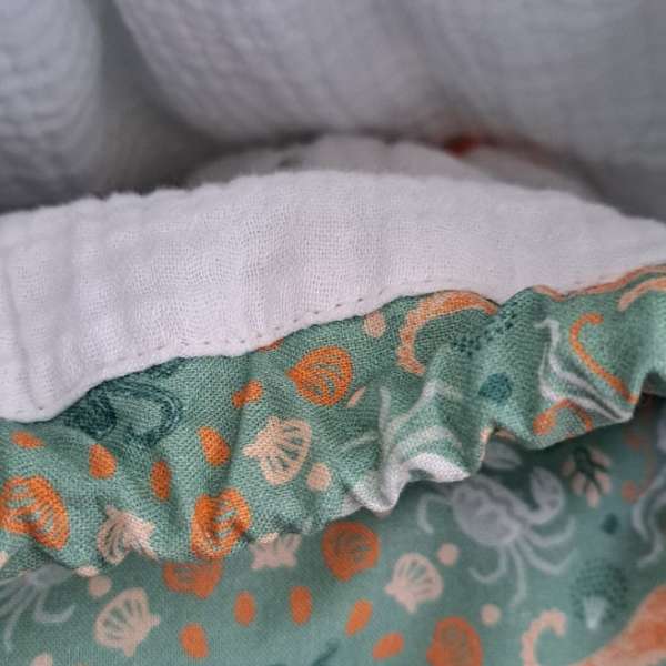 Sac à cordons avec des hippocampes et des étoiles de mer