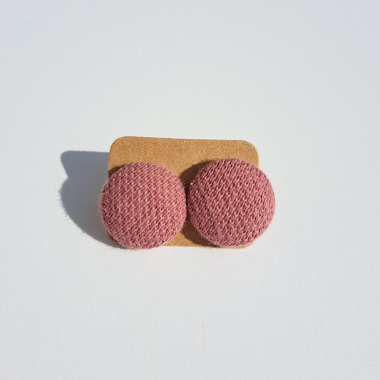 Boucles d'oreilles boutons - Rose Berry