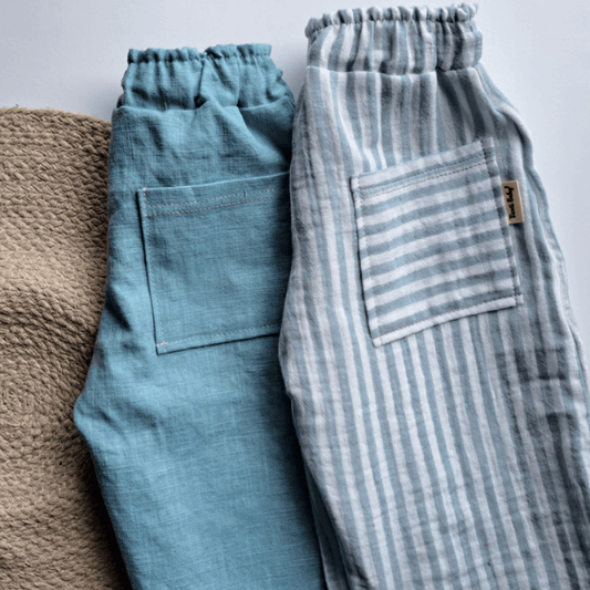 Pantalon Ballon avec des lignes bleues pour les enfants