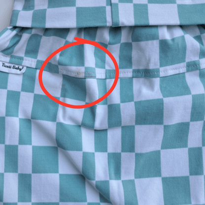 Essential Pants - Checkers Aqua - Imperfection