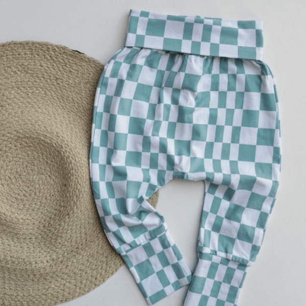Essential Pants - Checkers Aqua - Imperfection