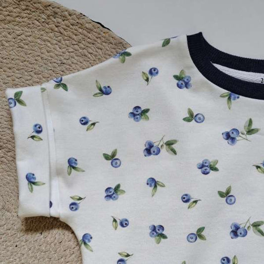 Barboteuse été avec joli motifs de bleuets