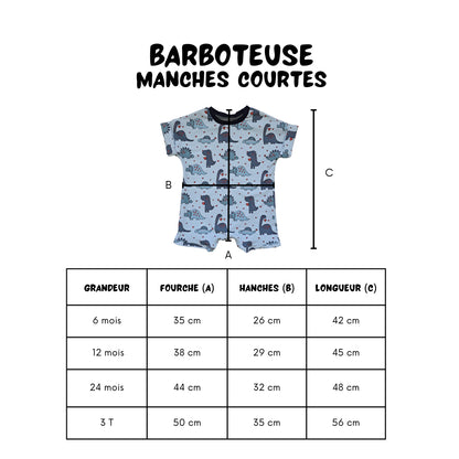 Barboteuse à manches courtes pour bébé