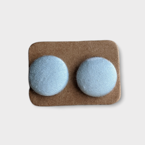 Petites boucles d'oreilles boutons - Turquoise