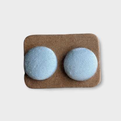 Small Button Earrings - Turquoise